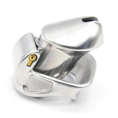 Metall-Keuschheits-Käfig 316L Edelstahl Kleiner Penis-Käfig mit breitem Ring - Peniskäfig