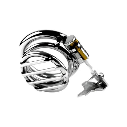 Stainless Steel Flat Chastity Cage Set Small Cock Cage For Men - 3 Sizes - Peniskäfig