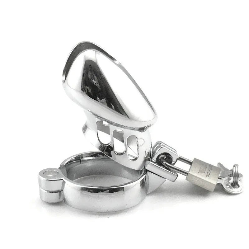 Metal Male Chastity Cage Device Set Small Penis Cage Cock Ring Sex Toys For Man - Peniskäfig